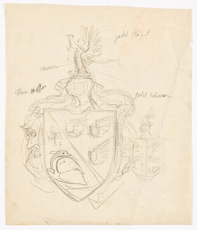 Entwurf für ein Familienwappen von Franz von Matsch