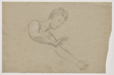 Figurenstudie für das Fakultätsbild "Theologie" von Franz von Matsch