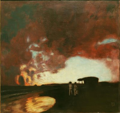 Sonnenuntergang am Meer von Franz von Stuck