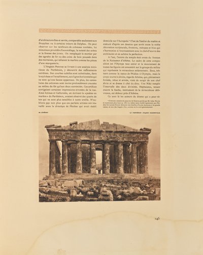 Athen. Der Parthenon. Westfassade von Frédéric Boissonnas