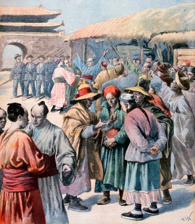 Unruhen in Seoul, Korea, 1894 von Frederic Lix