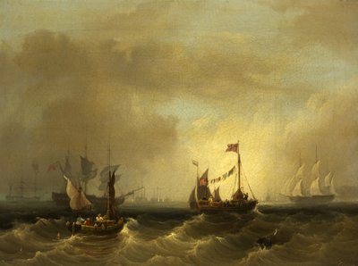 Meereslandschaft mit Booten von Frederick Calvert