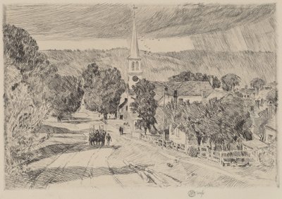 Ein Dorf in Vermont, 1923 von Frederick Childe Hassam