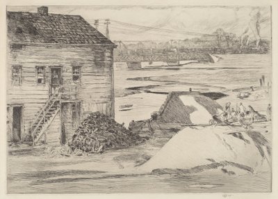 Ebbe, Cos Cob Brücke von Frederick Childe Hassam