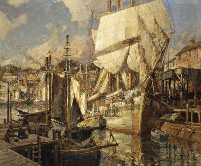 Cadiz Salzschiff, Gloucester Hafen von Frederick John Mulhaupt