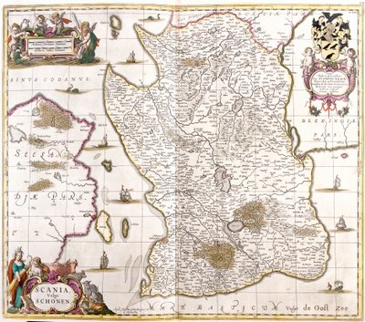 Karte von Schonen (Schweden) von Frederick de Wit