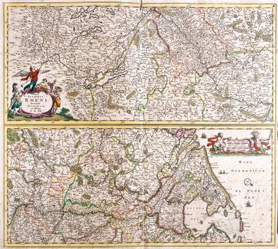 Karte des Rheinlandes (Deutschland) von Frederick de Wit