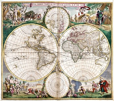 Planisphäre Welt von Frederick de Wit