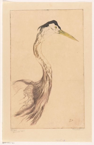 Reiher von Frederika Henriëtte Broeksmit (signed by artist)