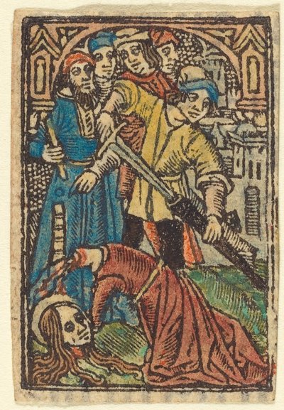 Die Enthauptung der Heiligen Katharina (?) von French 15th Century