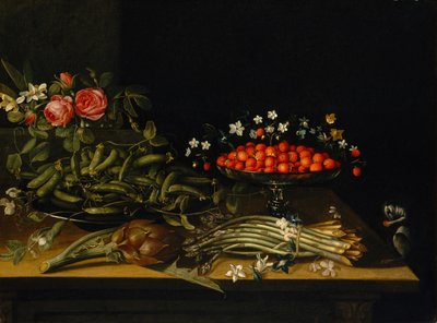 Stillleben mit Erdbeeren von French Painter