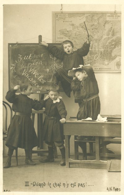 Französische Schulkinder spielen, Vive Les Vacances von French Photographer