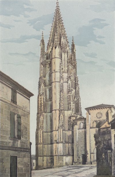 Saintes, Kirche Saint-Eutrope, Glockenturm und Westfassade von French Photographer