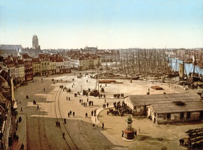 Blick auf den Hafen von Dunkerque von French Photographer