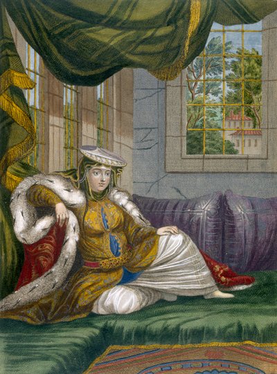 Eine jüdische Frau in zeremonieller Kleidung, ca. 1708 von French School