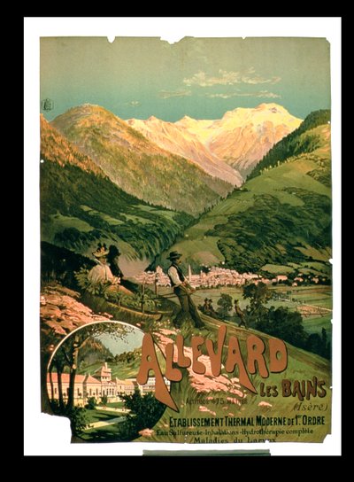 Werbung für Allevard Les Bains, Isere von French School