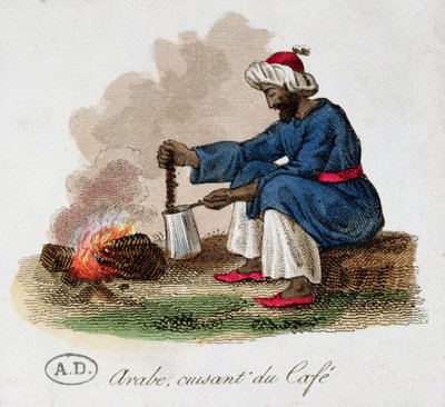 Ein Araber macht Kaffee, frühes 19. Jahrhundert von French School