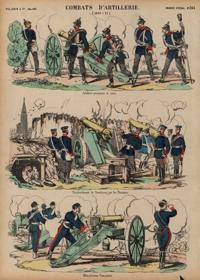 Artillerie im Einsatz, Deutsch-Französischer Krieg, 1870-1871 von French School