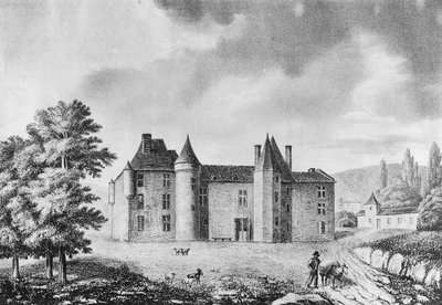 Chateau de Montaigne, Dordogne (Stich) von French School