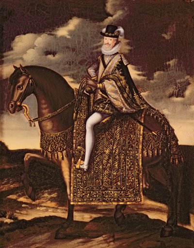Reiterporträt von Henri IV (1553-1610) von French School