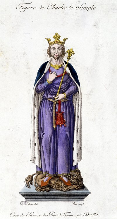 Figur von Karl III. dem Einfältigen von French School