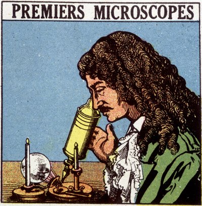 Erste Mikroskope: Huygens von French School