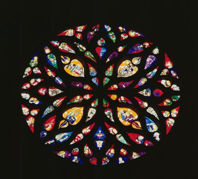 Flamboyant-Rosettenfenster von French School