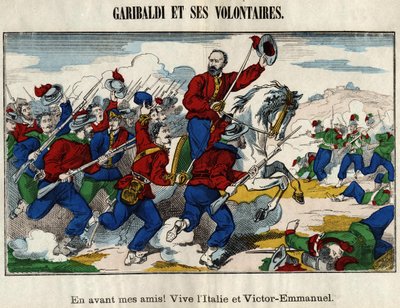 Giuseppe Garibaldi und Freiwillige von French School