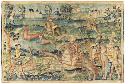 Jagdtapete, möglicherweise Paris, frühes 16. Jahrhundert von French School
