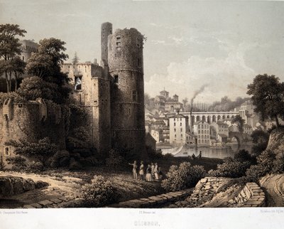 Das Schloss von Clisson - Lithografie von French School