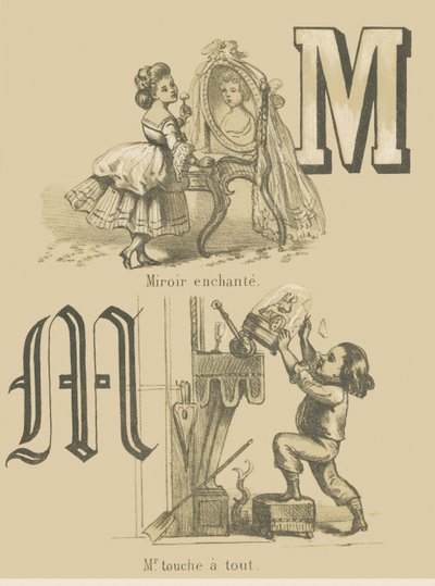 Verzauberter Spiegel von French School