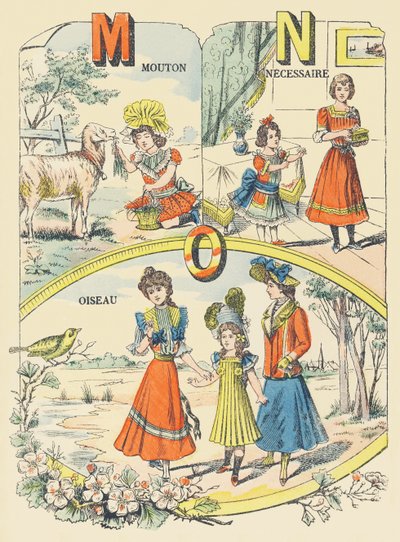 M N O: Schaf, Notwendig, Vogel von French School