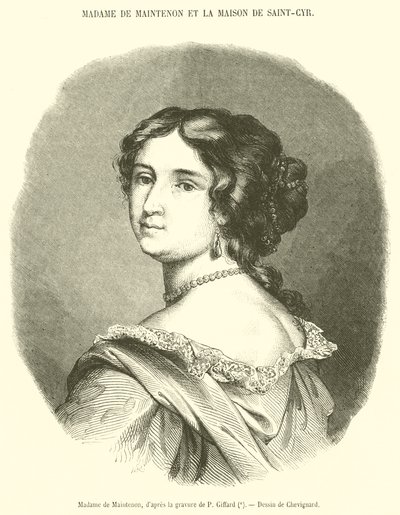 Madame de Maintenon (Gravur) von French School