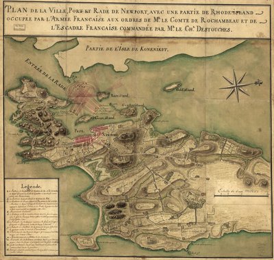 Karte von Newport, Rhode Island von French School