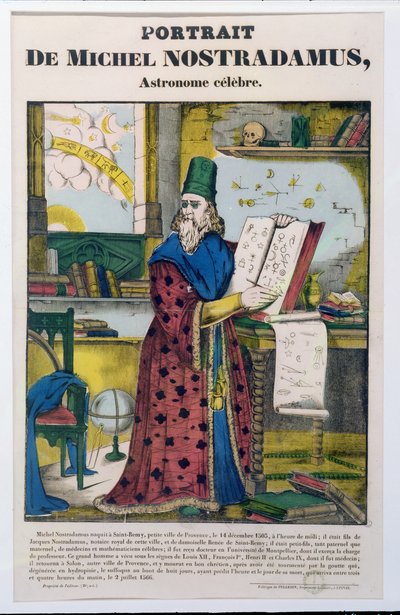 Michel Nostradame (Nostradamus) (1502-66), ca. 1840 von French School