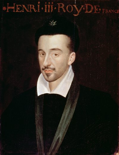 Porträt von Heinrich III (1551-89) von French School