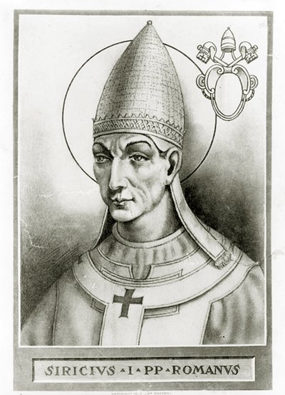Porträt von Papst Siricius (um 1835) von French School