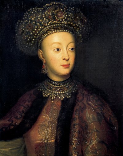 Sophia Alekseyevna von Russland (Öl auf Leinwand) von French School