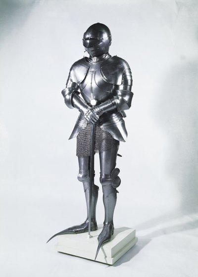 Rüstung mit Schnabelschuhen, ca. 1480 von French School