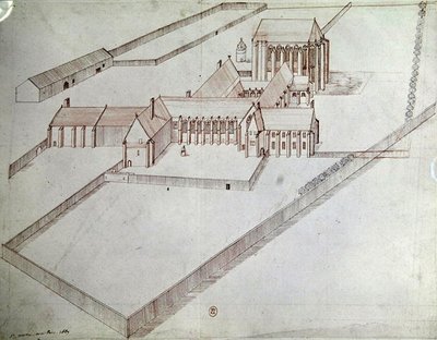 Die Abtei von Saint-Martin-aux-Bois von French School
