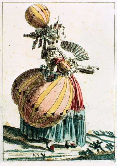 Die fliegende Kokette, ca. 1784 (Farbstich) von French School