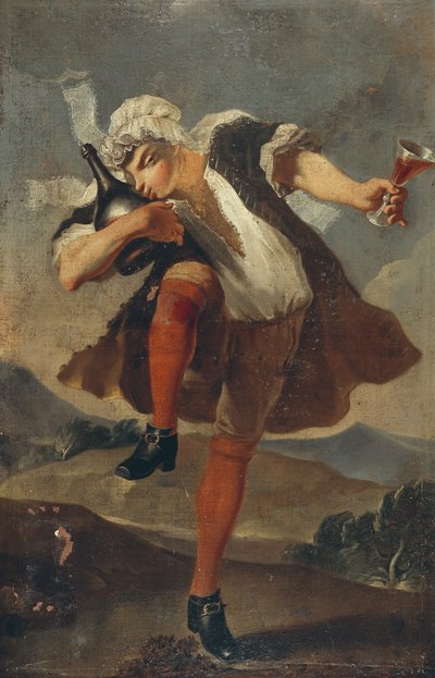 Die gute Flasche, Weinhändlerschild von French School