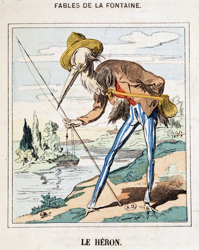 Der Reiher (Fabeln von La Fontaine) von French School