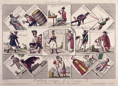 Die verschiedenen Völker Europas, ca. 1810 von French School