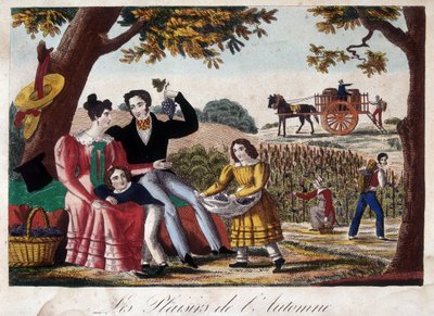 Die Freuden des Herbstes: die Ernte von French School
