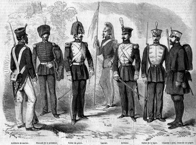 Uniformen der spanischen Armee von French School