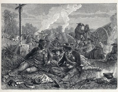 Vendée-Kriege (1793-1796): Lager der Vendée-Aufständischen von French School