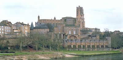 Ansicht der Kathedrale von Albi, begonnen 1282 von French School