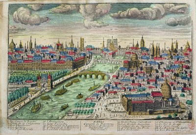 Ansicht von Paris und der Seine von French School