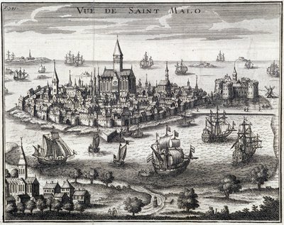 Ansicht von St. Malo - Anonyme Gravur von French School